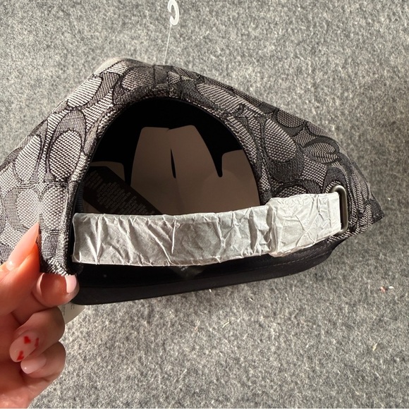 Coach Black and Gray Patterned Hat
